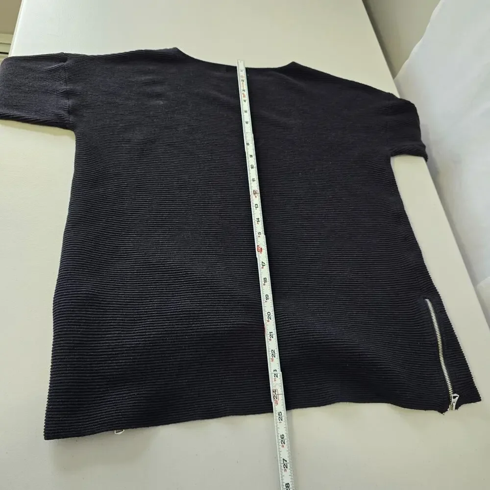 Ophelia Roe Sweater Women's XL Black Side Zipper Accent